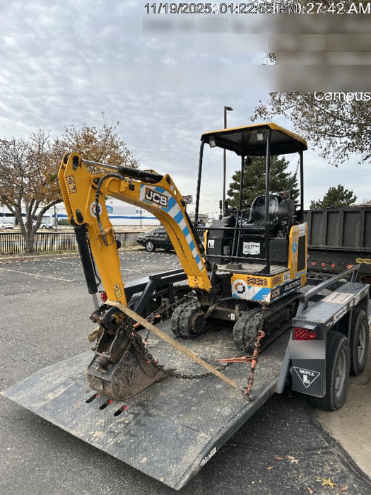2022 JCB 19C-1E Canopy, Rubber Track, Beacon, Dipper, WL, Coupler, ES Decals