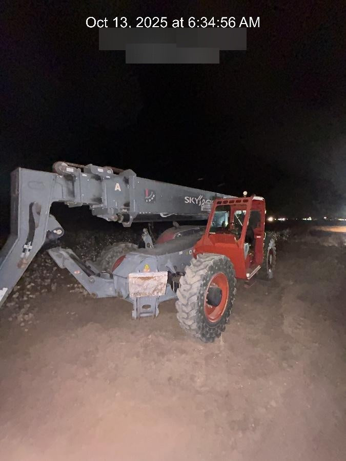 2018 Skyjack SJ1056 TH Skyjack 1056 TH Telehandler w/Open ROPS, Work Lights/Beacon, Solid Tires, 60" Carriage and Forks