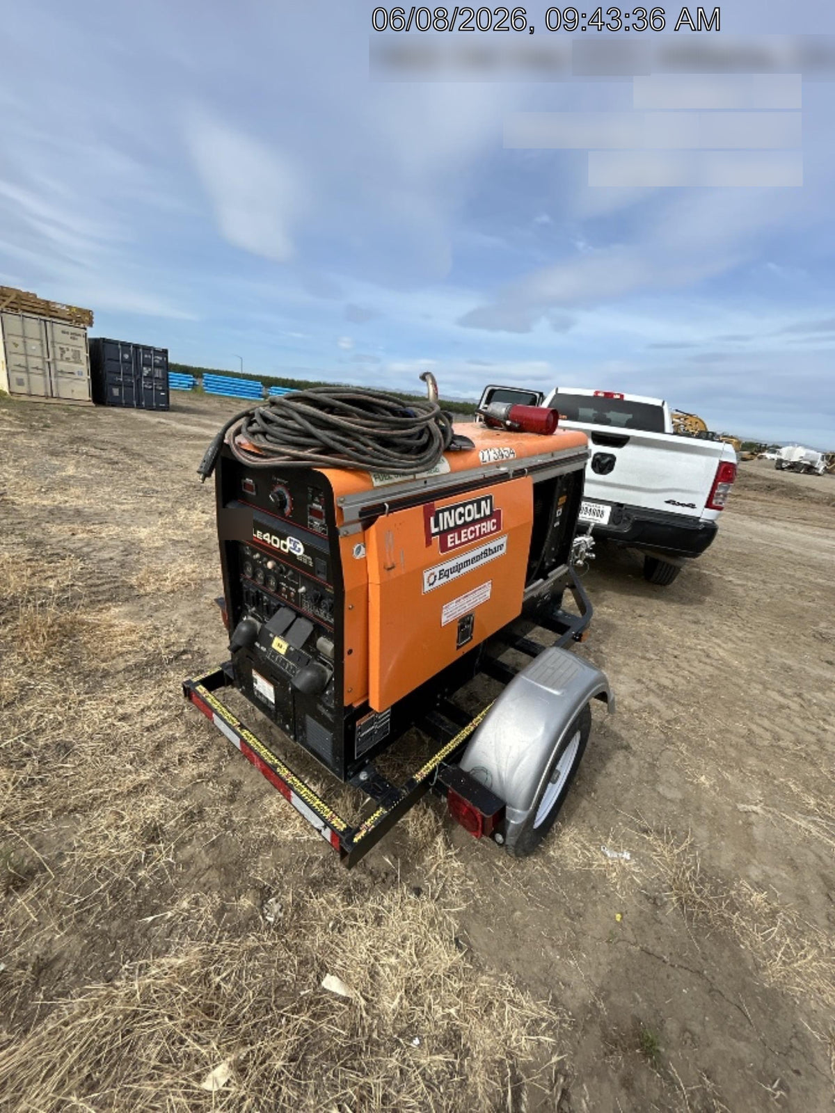 2022 Lincoln Electric LE400 Kubota V1505, Trlr, Cable Rack, Light Kit, ES Decals, T3