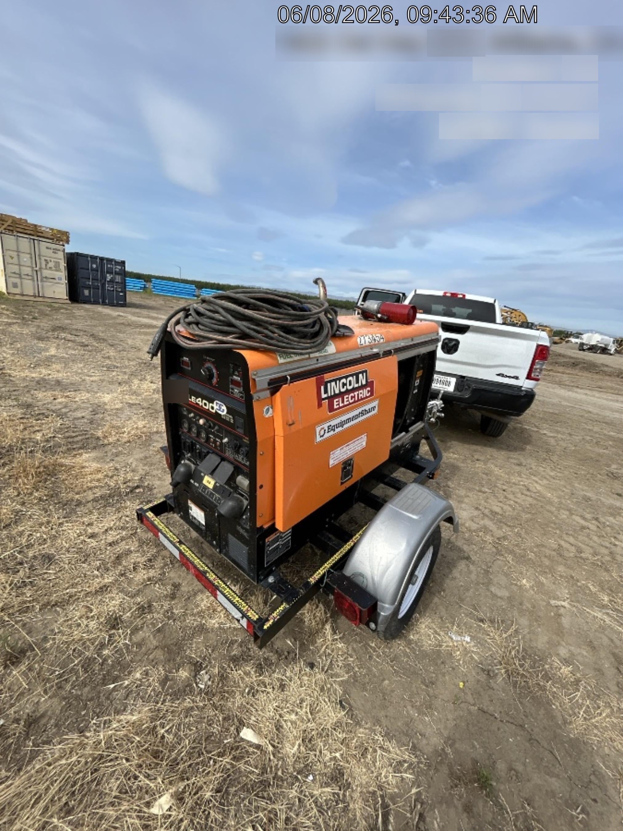 2022 Lincoln Electric LE400 Kubota V1505, Trlr, Cable Rack, Light Kit, ES Decals, T3