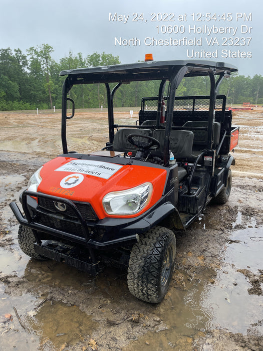 2021 Kubota RTV-X1140W-H Plastic Canopy, Windshield Acrylic Clear, LED Strobe Light, Wire Harness Kit, Back up Alarm
