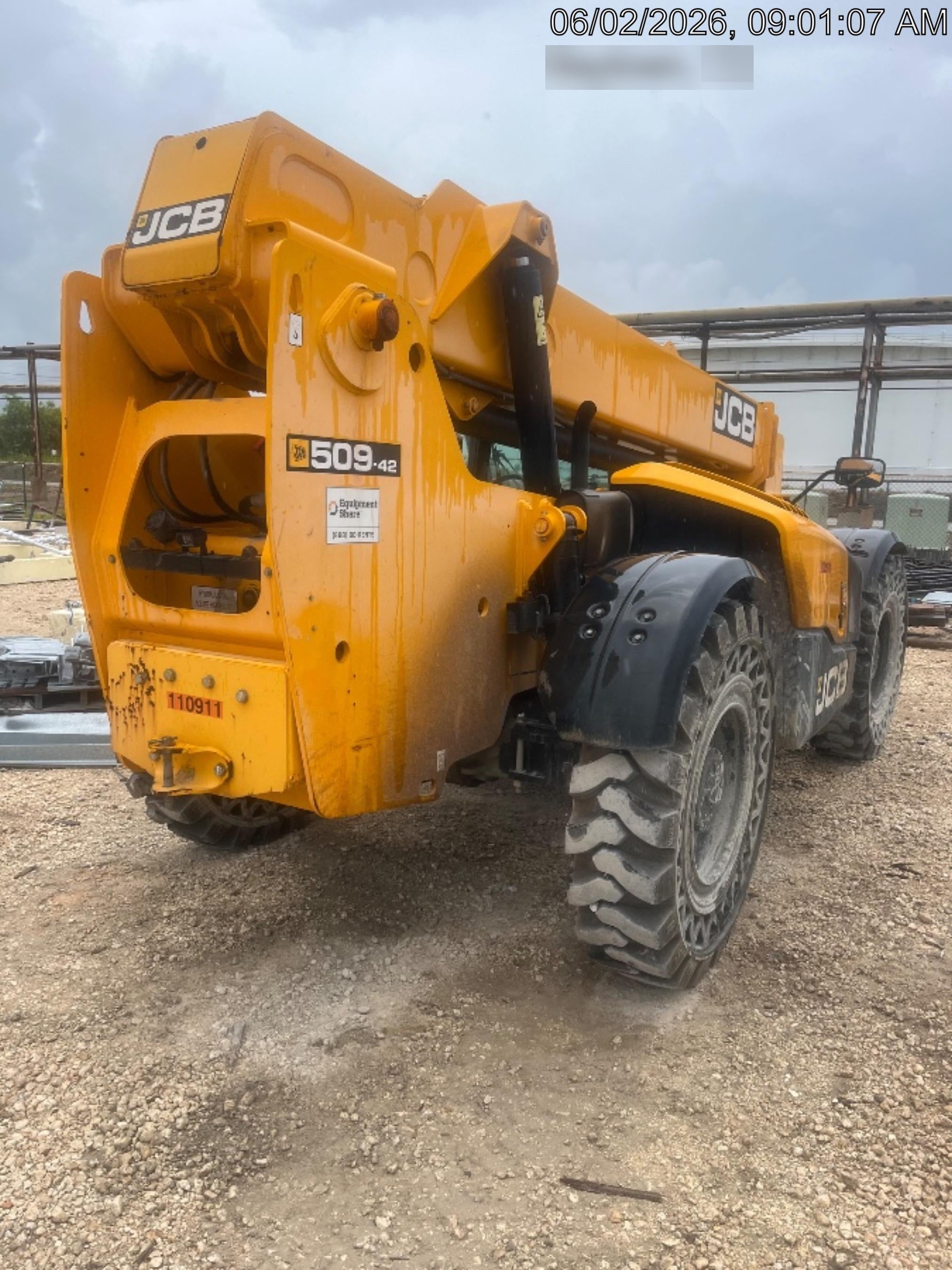 2020 JCB 509-42 Cab/Heat/Air, Solid Tires, Work Lights, Beacon, Aux Hydraulics, Back up Alarm, Lifting Eye, ES Decals