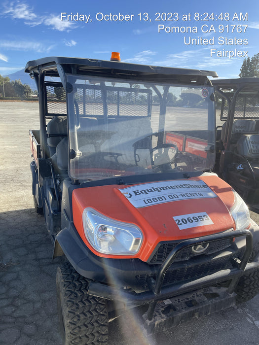 2022 Kubota RTV-X1140W-H Plastic Canopy, Windshield Acrylic Clear, LED Strobe Light, Wire Harness Kit, Back up Alarm