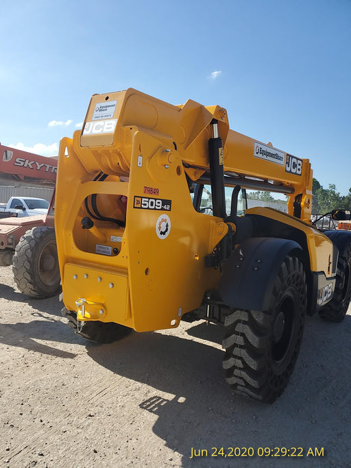 2020 JCB 509-42 Canopy, Solid Tires, Work Lights, Beacon, Aux Hydraulics, Back up Alarm, Lifting Eye, ES Decals