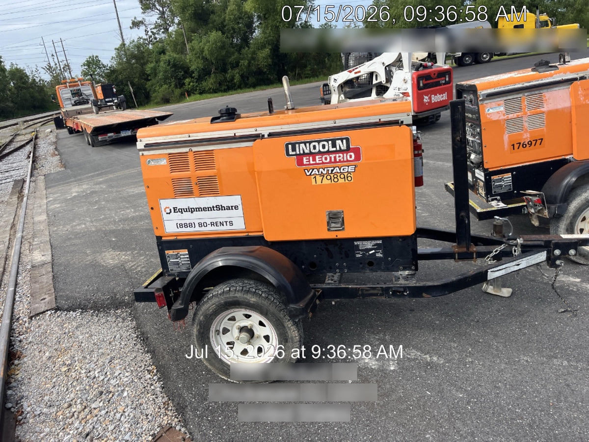 2021 Lincoln Electric Vantage 322 Vantage 322 Ready Pak 3 w/ Decals, ORANGE (includes trailer, cable rack, fender light kit) NO Telematics