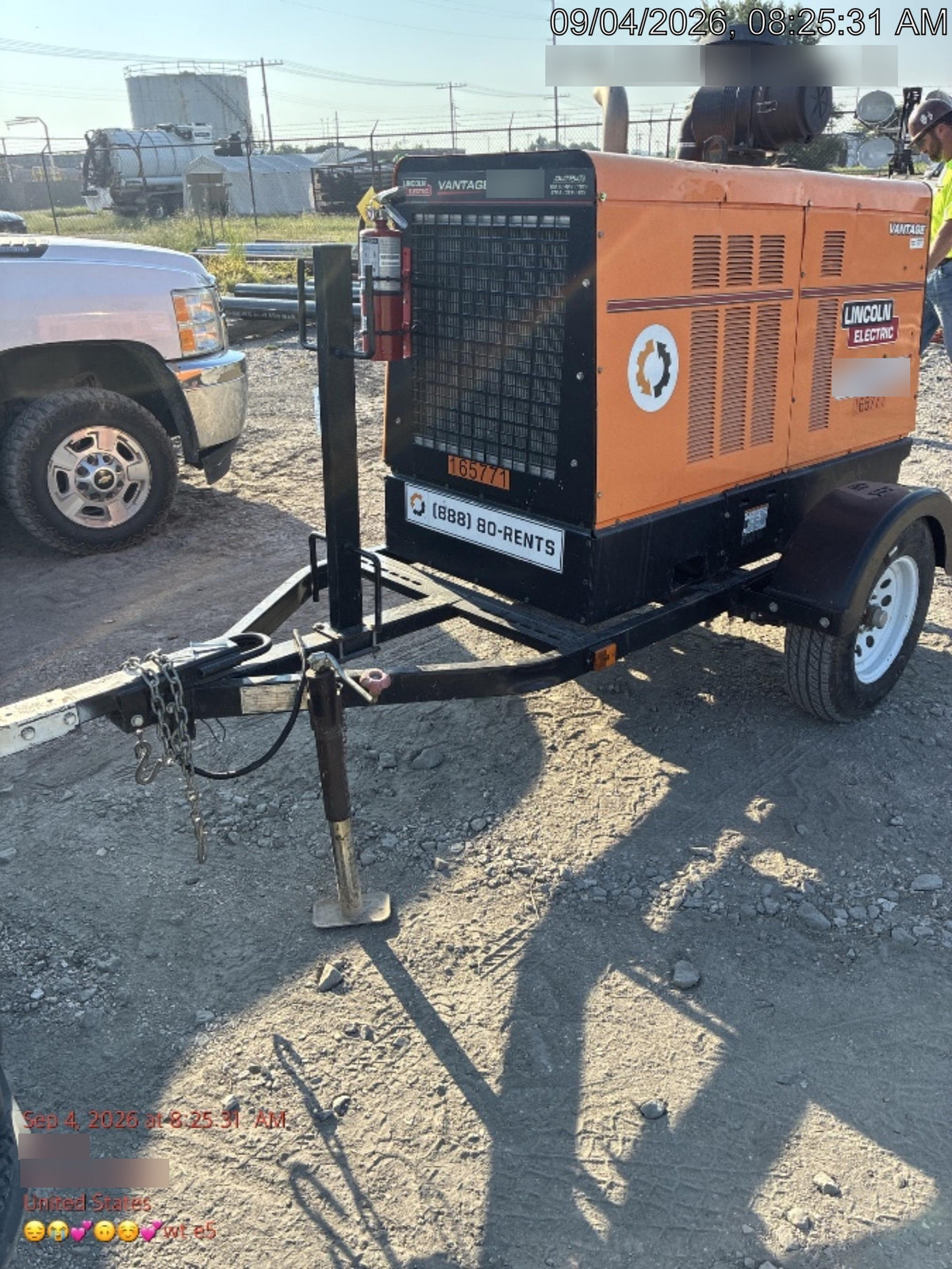 2021 Lincoln Electric Vantage 549X Ready Pak 3, ORANGE (includes trailer, cable rack, fender light kit)