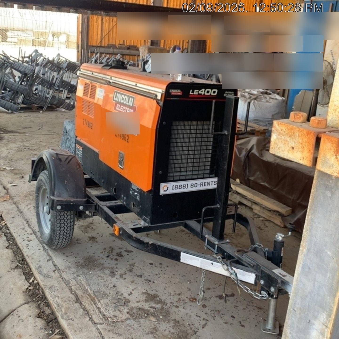 2022 Lincoln Electric LE400 Kubota V1505, Trlr, Cable Rack, Light Kit, ES Decals, T3