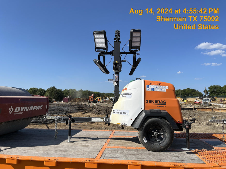 2024 Generac MLT2 Diesel, Flex Switch 120V Input, Powerzone Controller, 
(4) 320W LED Lights, 4kW Generator, 39.9 Gal Fuel Tank, 2" Ball, T3
