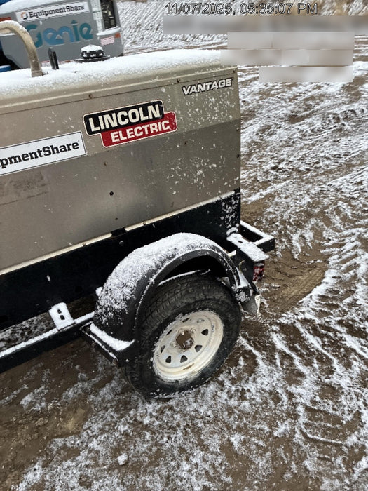 2019 Lincoln Electric Vantage 322 Welder Ready-Pak 3, Two wheel trailer, Fender and Light kit, Cable Rack