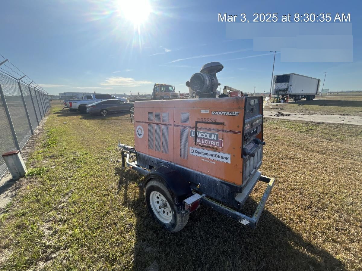 2021 Lincoln Electric Vantage 549X Ready Pak 3, ORANGE (includes trailer, cable rack, fender light kit)