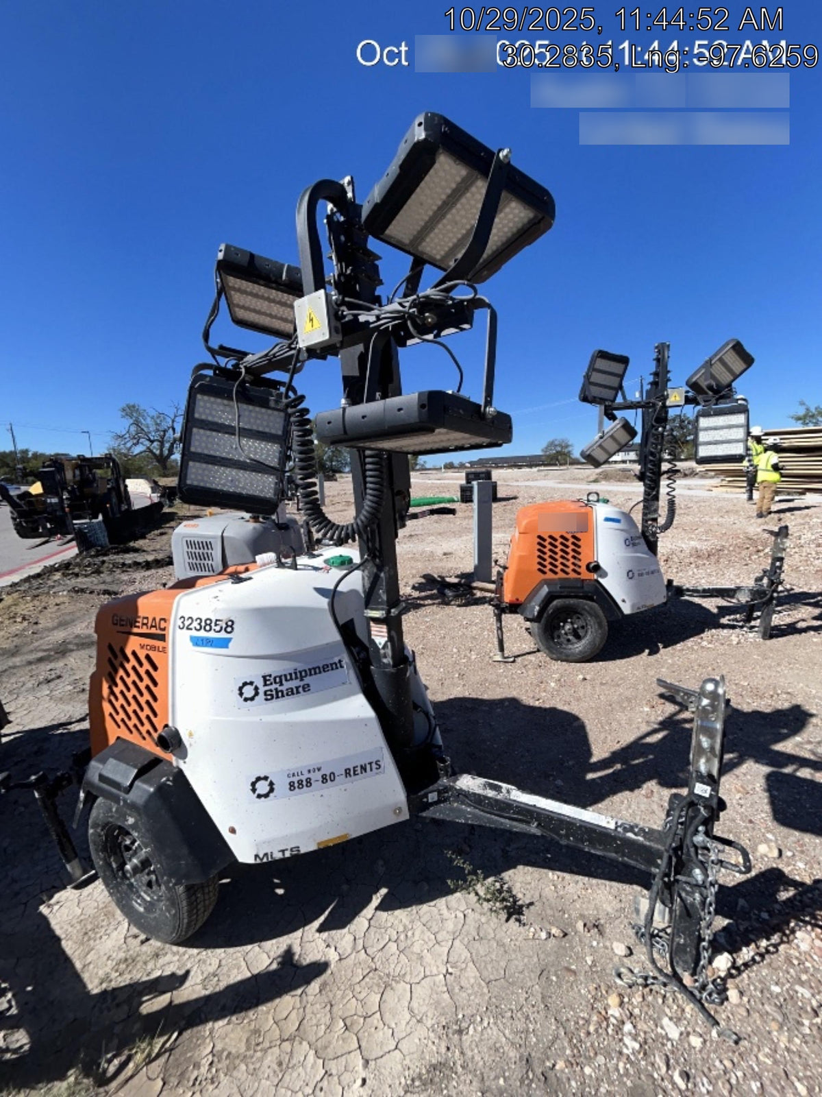 2023 Generac MLT2 Diesel, Flex Switch 120V Input, Powerzone Controller, (4) 320W LED Lights, 4kW Generator, 39.9 Gal Fuel Tank, 2" Ball, T3