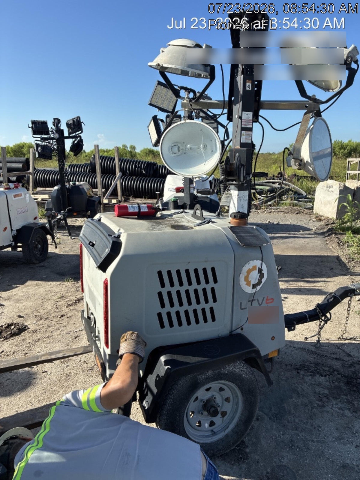 2019 Wacker Neuson LTV6L-MH Wacker Neuson LTV6L Mobile Light Tower w/Fuel Level Sensor Installed