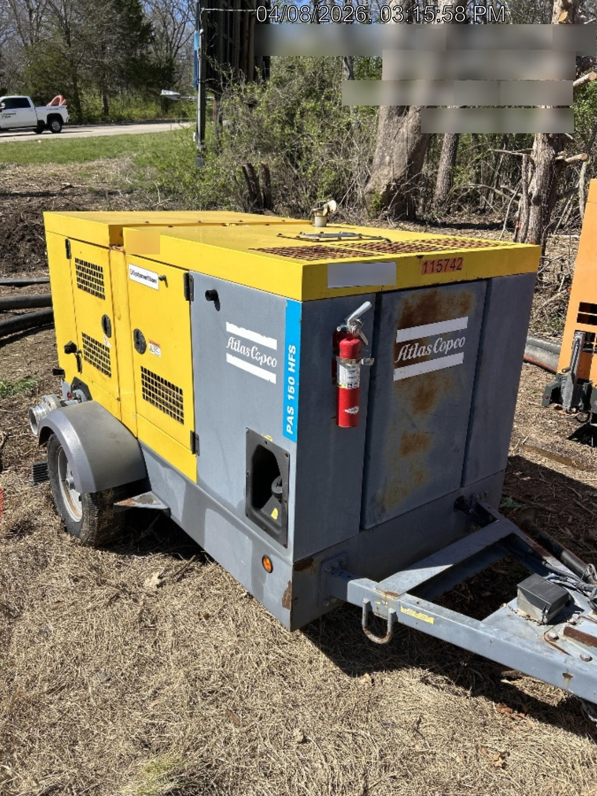 2020 ATLAS COPCO PAS 150 HF CS Enclosed
