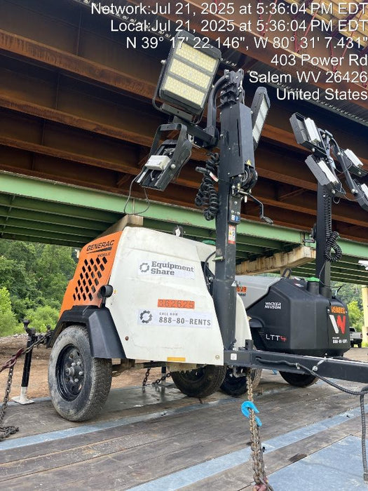 2023 Generac MLT2 Diesel, Flex Switch 120V Input, Powerzone Controller, 
(4) 320W LED Lights, 4kW Generator, 39.9 Gal Fuel Tank, 2" Ball, T3