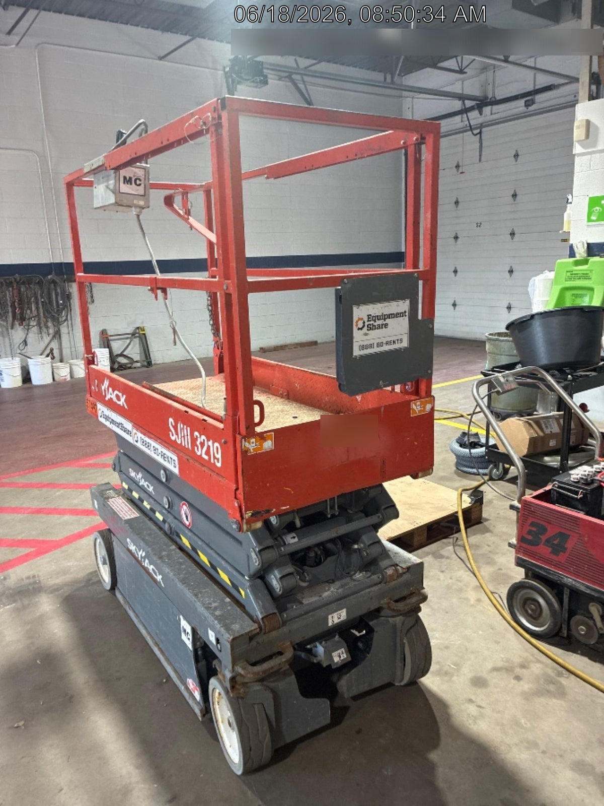2017 Skyjack SJIII-3219 Standard Rental Specs