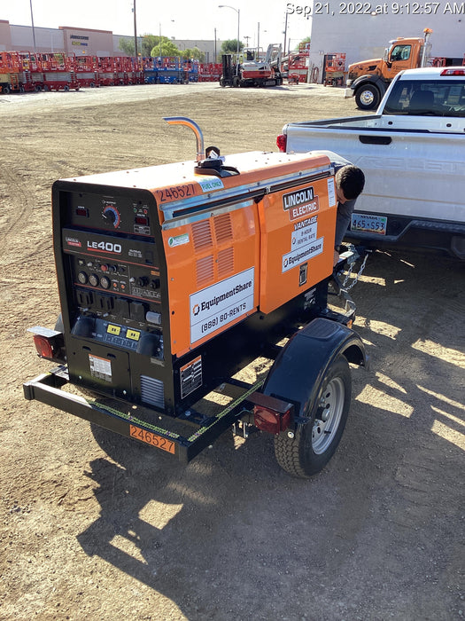 2022 Lincoln Electric LE400 Kubota V1505, Trlr, Cable Rack, Light Kit, ES Decals, T3