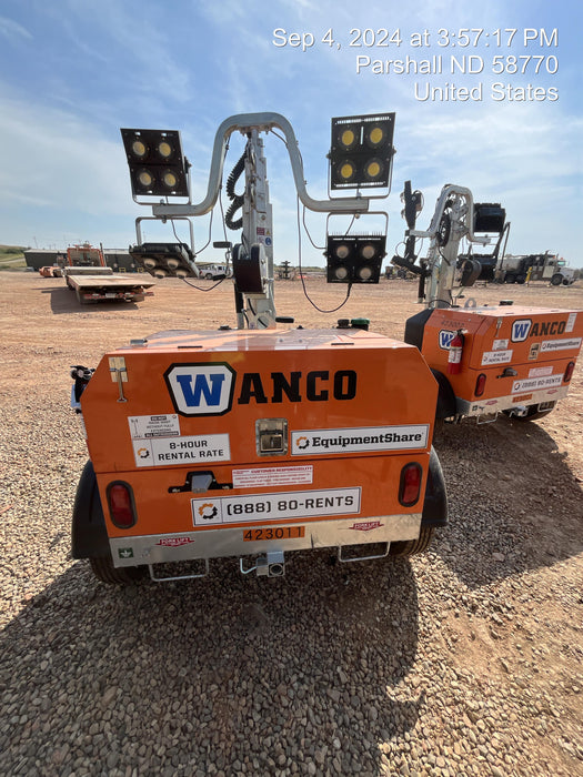 2024 Wanco WLTT-4MM4K Diesel, Deep Sea Controller, Shore Power Plug, Auto Start, (4) 350W LED Floodlights, 4kW Generator, 60 Gal Fuel Tank, 2" Ball, T3