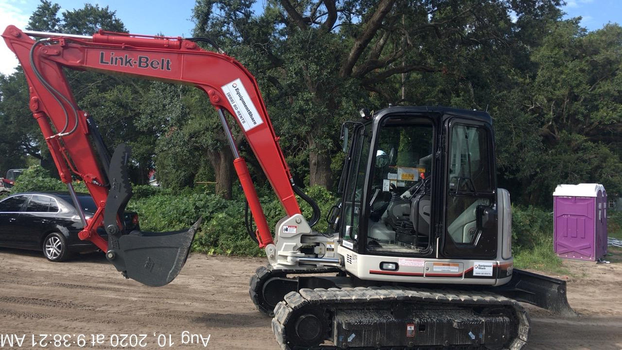 2020 Link-Belt 80X3EX 7'2" ARM, 17.7" rubber tracks, Multi function aux hydraulics