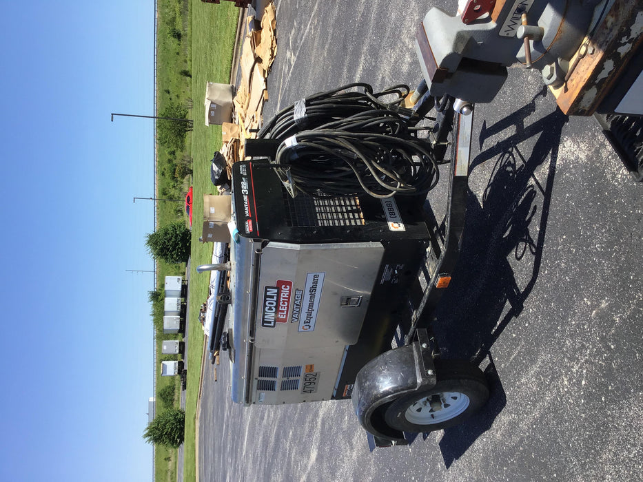 2019 Lincoln Electric Vantage 322 Ready-Pak 3, Two Wheel Trailer, Fender and Light Kit, Cable Rack