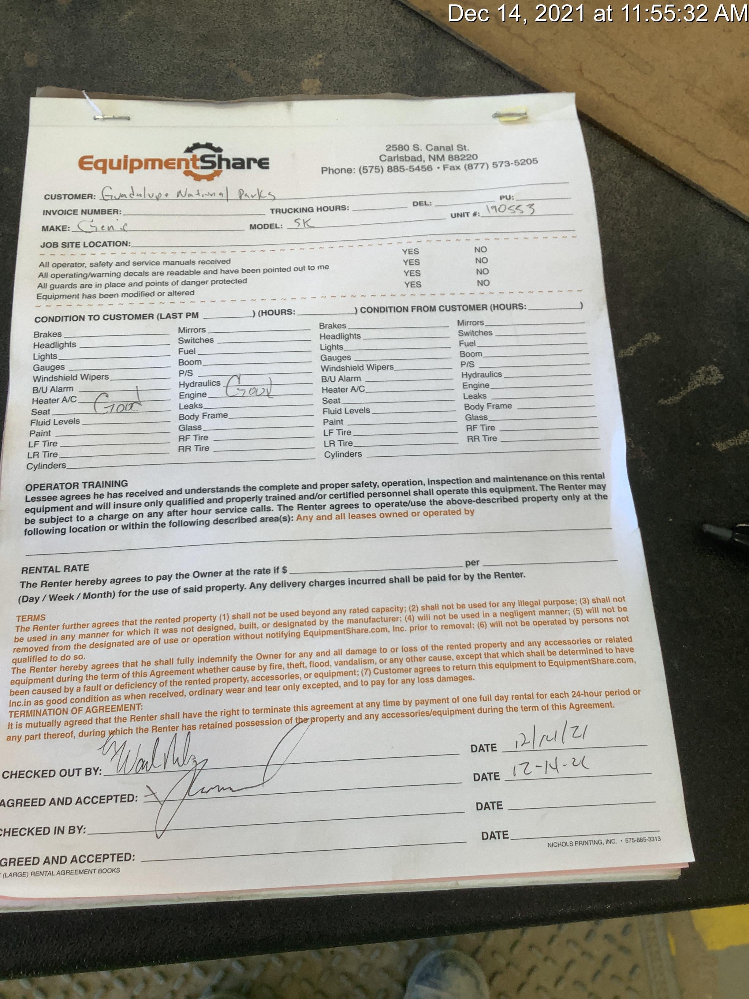2021 GENIE GTH-5519