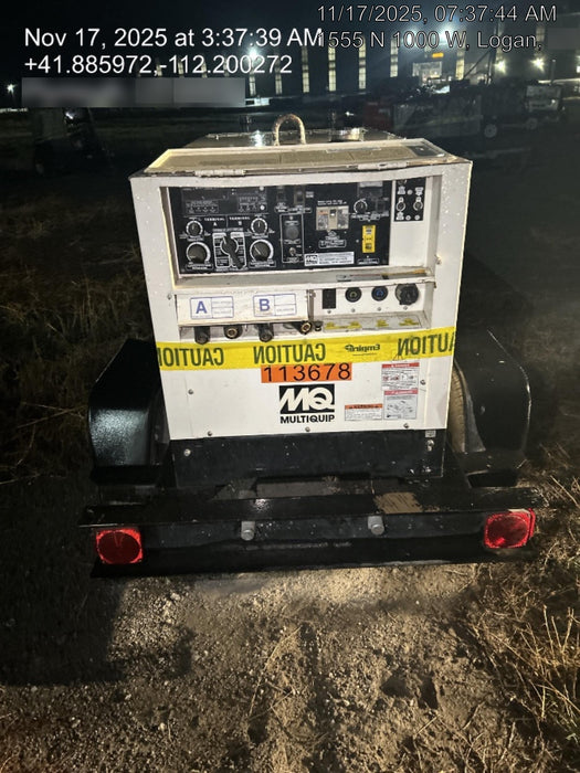 2020 Multiquip DLW400ESA4 400 amp Welder, 14kW, 120/240V, T4F Kubota, Trailer