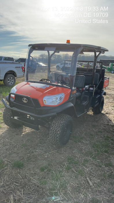 2022 Kubota RTV-X1140W-H Plastic Canopy, Windshield Acrylic Clear, LED Strobe Light, Wire Harness Kit, Back up Alarm