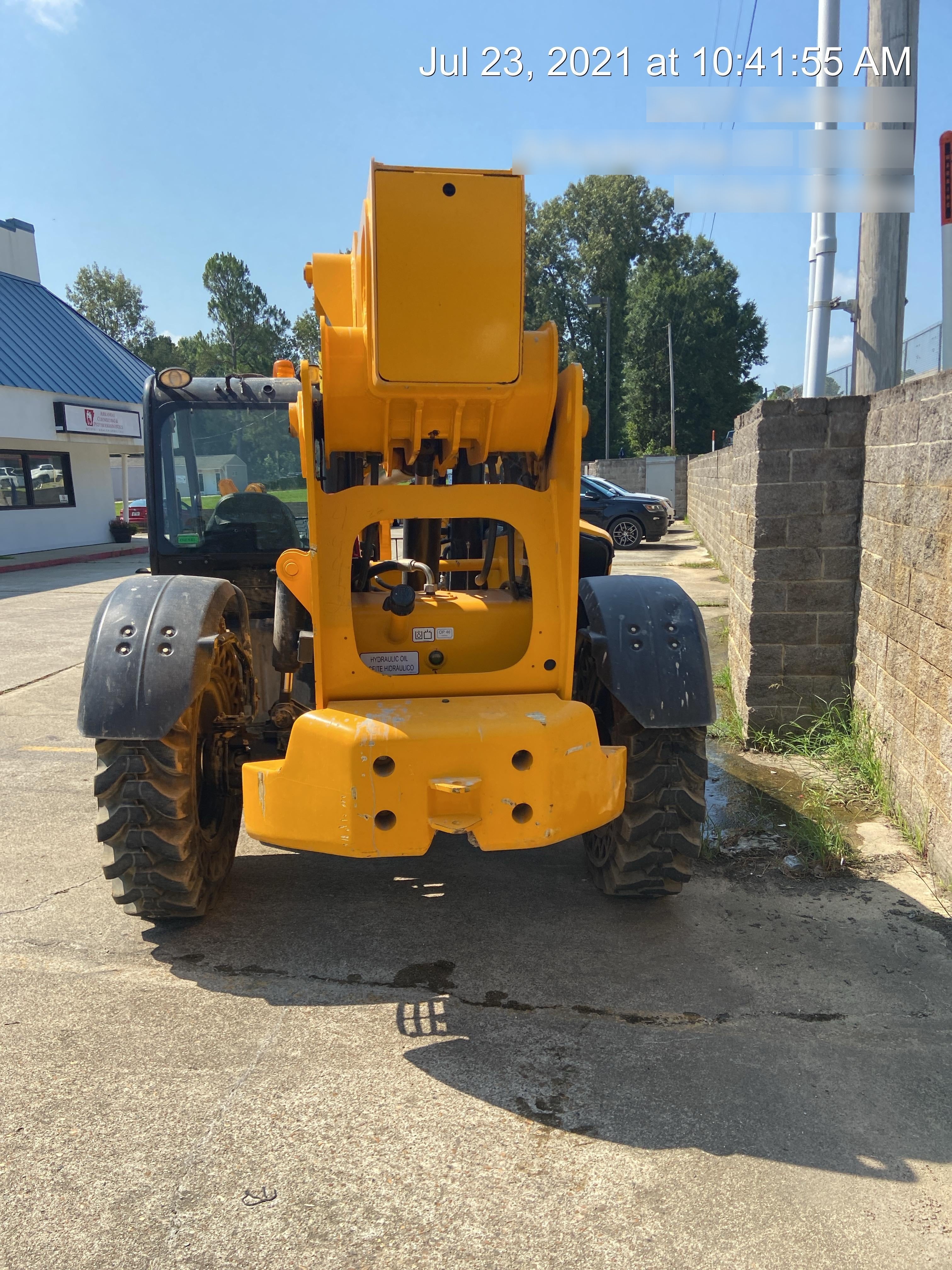 2019 JCB 510-56 74 HP w/Open ROPS, Beacon, Aux Hydraulics, Worklights, Solid Tires 60" Carriage/Forks