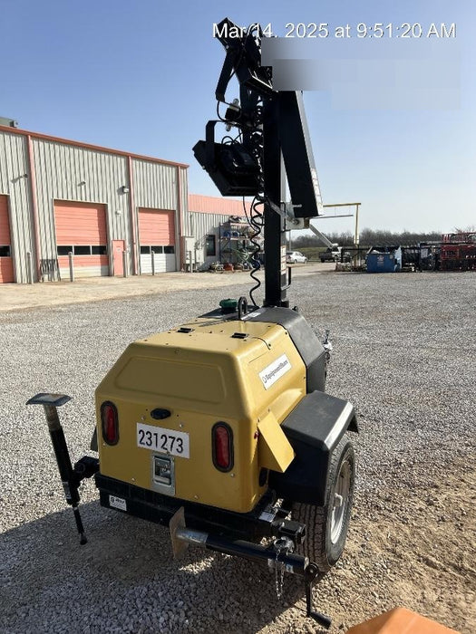 2022 Allmand NLV3GR (4) LED Light Fixture 350W, 23' Vertical Mast, 3kW Prime, Towable, Deep Sea L401, Leveling Jacks, Yanmar T4F 5.8hp