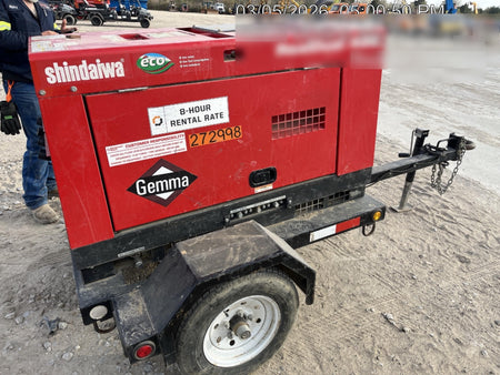 2022 Shindaiwa DGW400MDL Kubota D902 Engine, 23 HP, Dual Op Welder, Wire, Arc, Droop Stick, Tig, and CC Stick Functionality, Simulphase, 3 Phase and 1 Phase Gen Output, Single Axle NB Trlr, Slr Trckl Chrg 12V 12W, Fire Ext