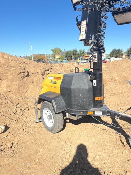 2021 Allmand NLV3GR (4) LED Light Fixture 350W, 23' Vertical Mast, 3kW Prime, Towable, Deep Sea L401, Leveling Jacks, Yanmar T4F 5.8hp