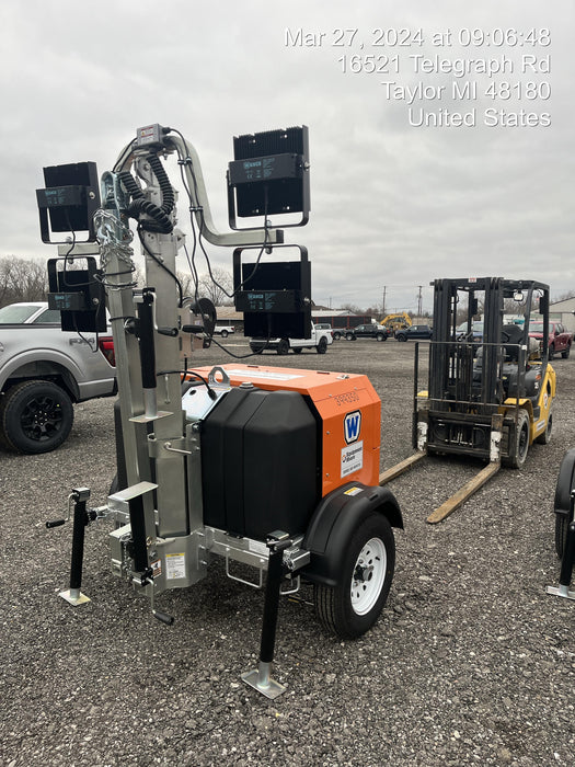 2024 Wanco WLTT-4MM4K Diesel, Deep Sea Controller, Shore Power Plug, Auto Start, (4) 350W LED Floodlights, 4kW Generator, 60 Gal Fuel Tank, 2" Ball, T3