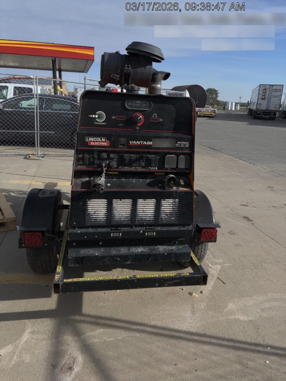 2022 Lincoln Electric Vantage 549X Crosslink Technology, Trailer Mounted, ES Decals, T3