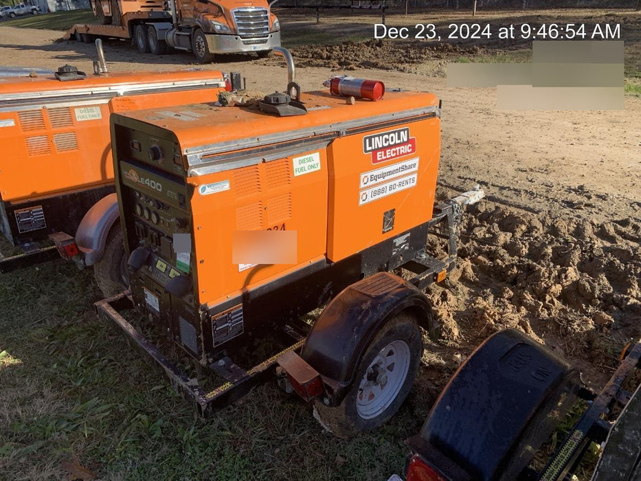 2022 Lincoln Electric LE400 Kubota V1505, Trlr, Cable Rack, Light Kit, ES Decals, T3