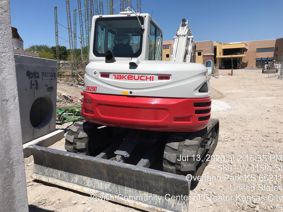 2020 Takeuchi TB290C Cab/Heat/Air, Rubber Tracks, Manual TAG QC