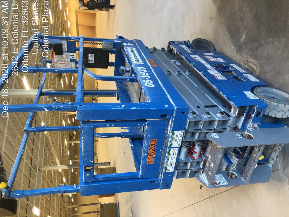 2020 Genie GS-1930 Solid Non Marking Tires, Beacon, Folding rails with half height swing gate
