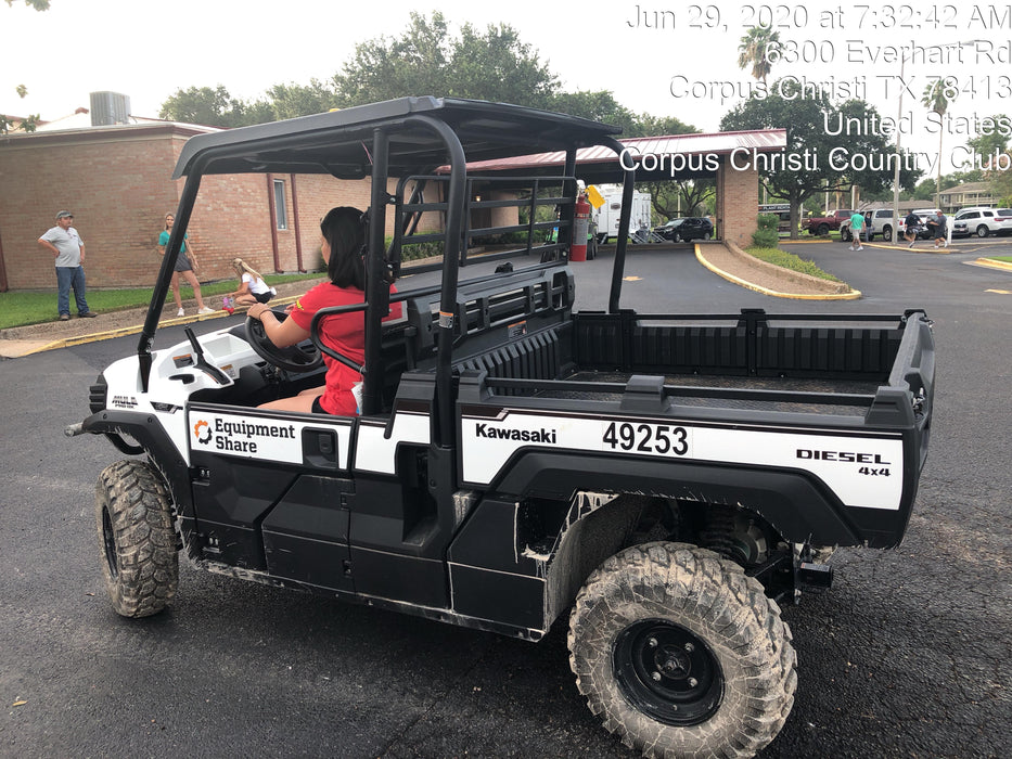 2019 Kawasaki MULE PRO-DX, 2-3 Seat 3 Seater, Standard Options, Backup Alarm, Beacon, Plastic Hard Top, Poly Windshield, Horn Kit