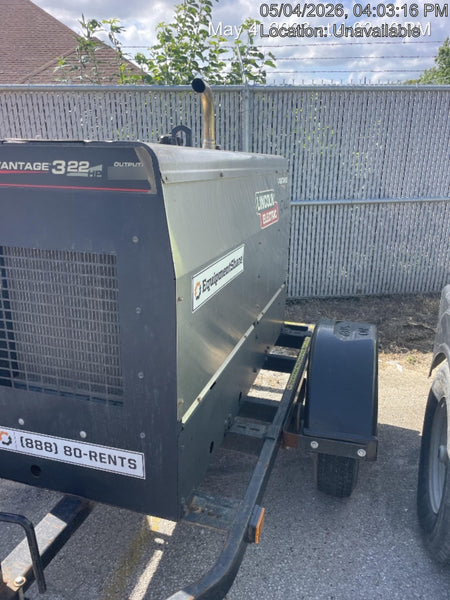 2019 Lincoln Electric Vantage 322 Ready-Pak 3, Two Wheel Trailer, Fender and Light Kit, Cable Rack