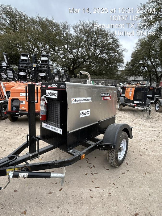 2024 Lincoln Electric LE400 Kubota V1505, Trlr, Cable Rack, Light Kit, ES Decals, T3