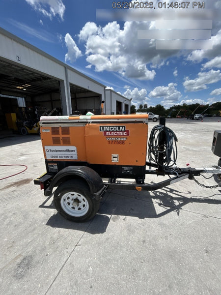 2021 Lincoln Electric Vantage 322 Vantage 322 Ready Pak 3 w/ Decals, ORANGE (includes trailer, cable rack, fender light kit) NO Telematics