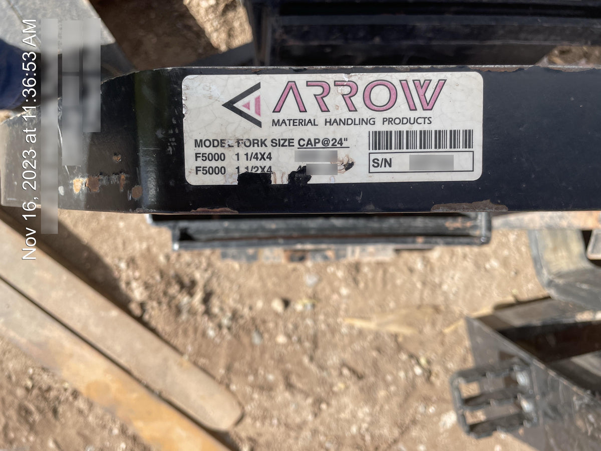 2023 ARROW MATERIAL HANDLING 48" Pallet Forks - Arrow