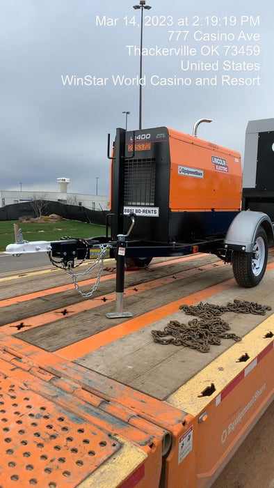 2022 Lincoln Electric LE400 Kubota V1505, Trlr, Cable Rack, Light Kit, ES Decals, T3