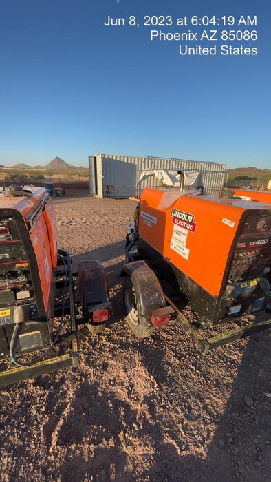 2023 Lincoln Electric LE400 Kubota V1505, Trlr, Cable Rack, Light Kit, ES Decals, T3