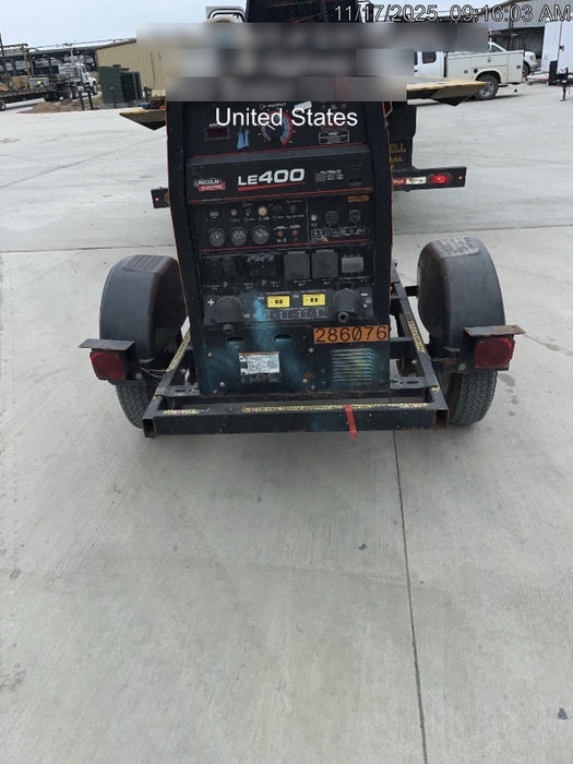 2022 Lincoln Electric LE400 Kubota V1505, Trlr, Cable Rack, Light Kit, ES Decals, T3