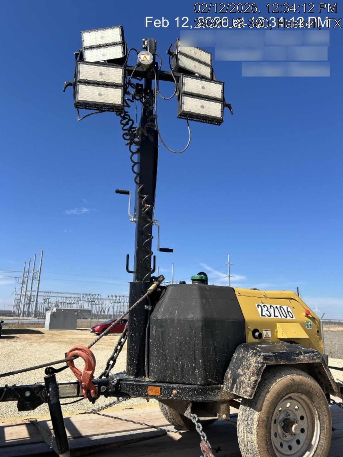 2022 Allmand NLV3GR (4) LED Light Fixture 350W, 23' Vertical Mast, 3kW Prime, Towable, Deep Sea L401, Leveling Jacks, Yanmar T4F 5.8hp