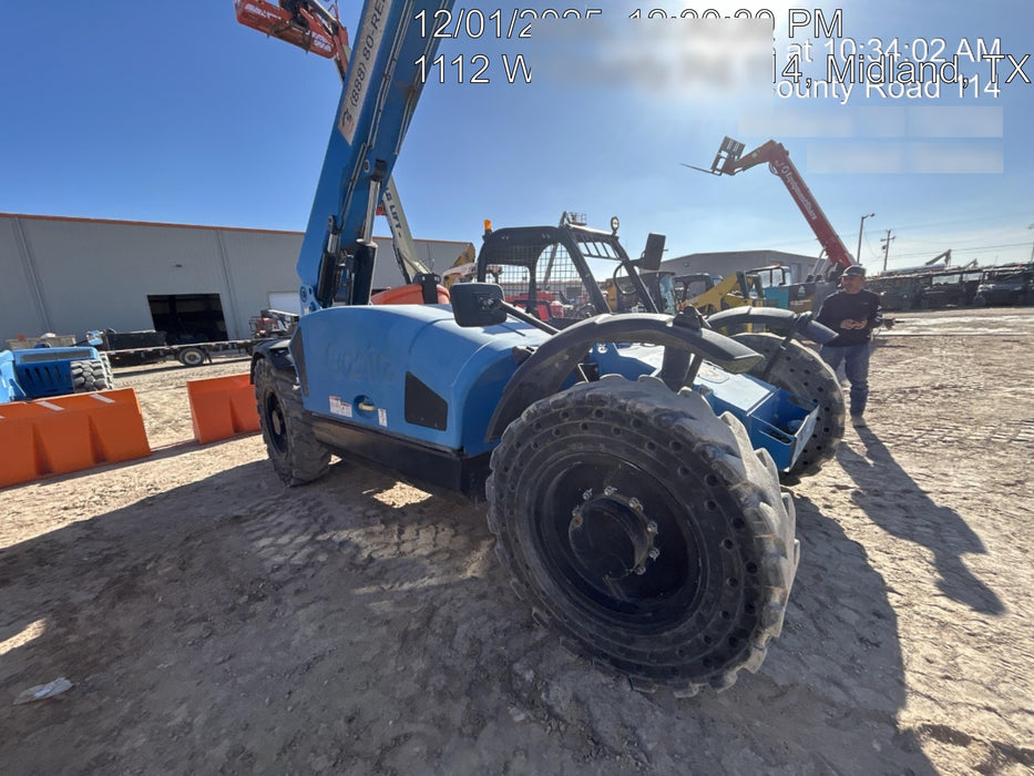 2018 Genie GTH-844 Genie GTH-844 w/Open ROPS, Solid Tires, beacon/work lights, 60" carriage/forks