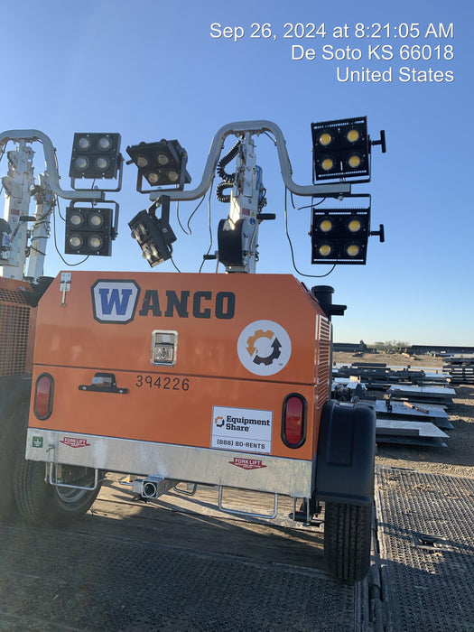 2024 Wanco WLTT-4MM4K Diesel, Deep Sea Controller, Shore Power Plug, Auto Start, (4) 350W LED Floodlights, 4kW Generator, 60 Gal Fuel Tank, 2" Ball, T3