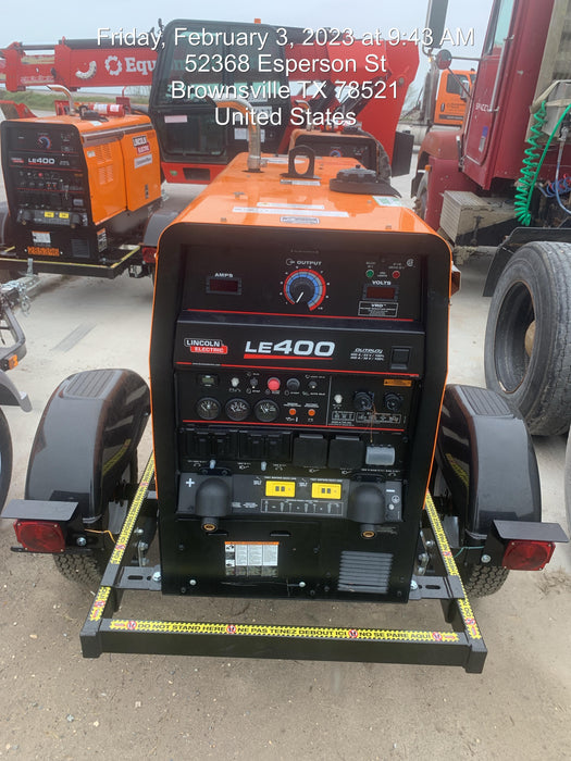 2022 Lincoln Electric LE400 Kubota V1505, Trlr, Cable Rack, Light Kit, ES Decals, T3