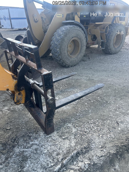 2019 JCB 509-42 74 HP w/Open ROPS, Beacon, Aux Hydraulics, LED Work lights, Solid Tires w/66" Carriage/60" Forks