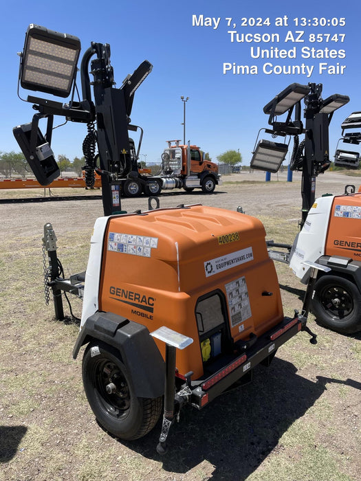 2024 Generac MLT2 Diesel, Flex Switch 120V Input, Powerzone Controller, 
(4) 320W LED Lights, 4kW Generator, 39.9 Gal Fuel Tank, 2" Ball, T3