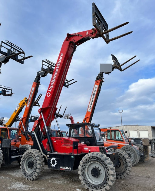 2020 Manitou MTA8044 74hp T4F, Cab/Heat/Air, Cab and Boom LED work lights, Auxiliary Hydraulics, Solid Tires, Amber strobe, Lift Hook w/66" Carriage, 60" Forks